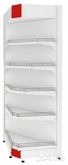 Стеллаж пристенный угловой