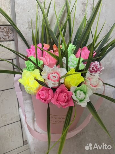 Букет цветов из мыла