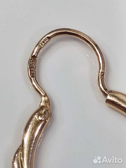 Золотые серьги 583 пробы СССР