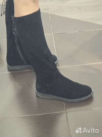 Зимние женские сапоги 38 натуральная замша
