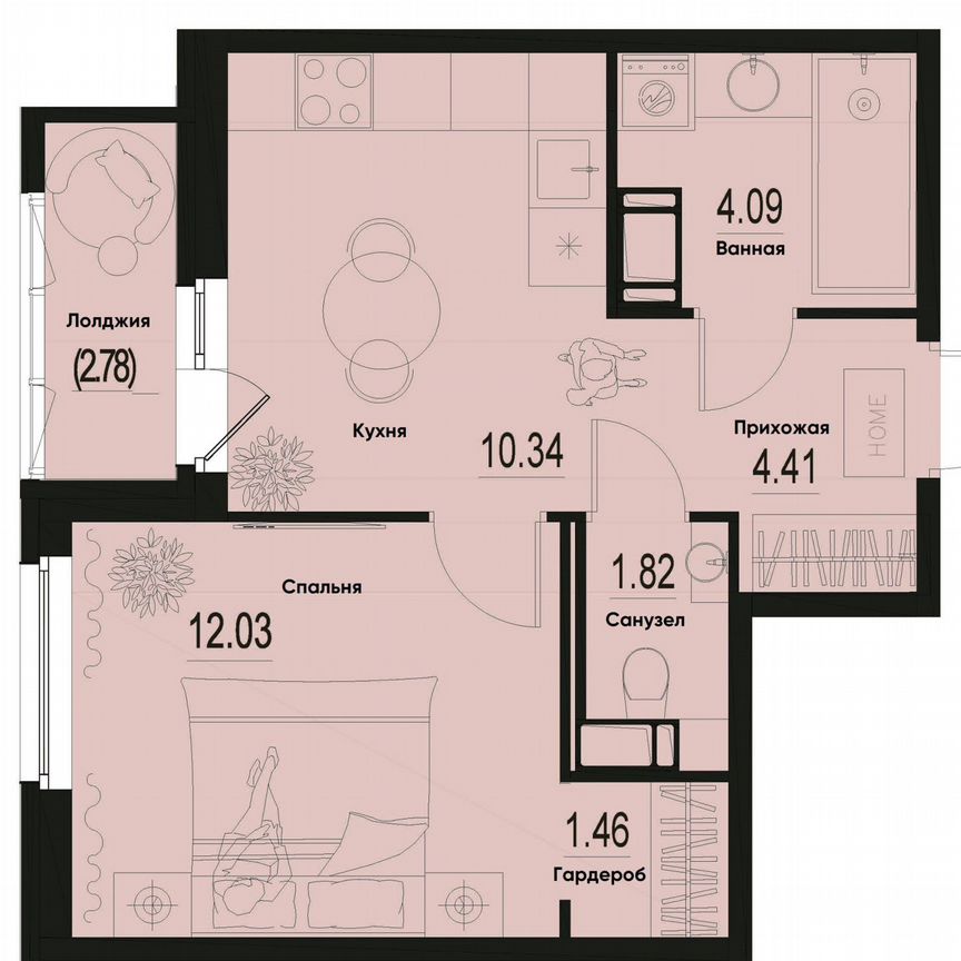 1-к. квартира, 35,5 м², 2/12 эт.