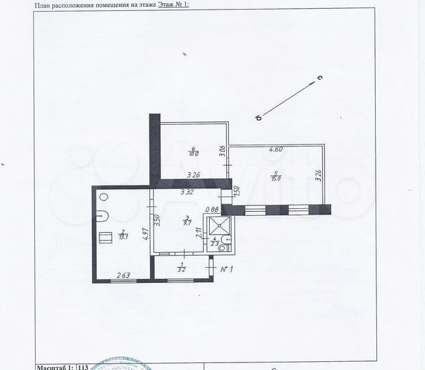 Дом 53,3 м² на участке 13,7 сот.