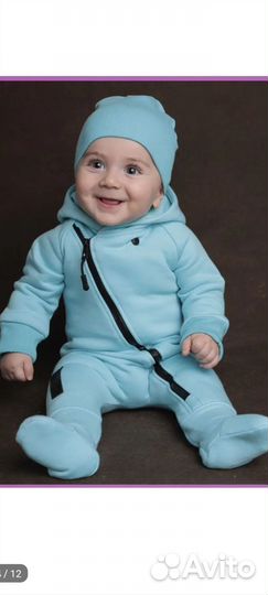Осенний комбинезон на флисе 74р