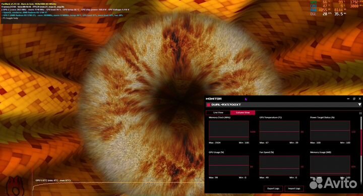 Игровая видеокарта RX 5700 XT asus (RTX 3060)