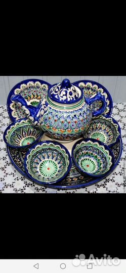 Узбекская посуда: ляганы, чайники, пиалы