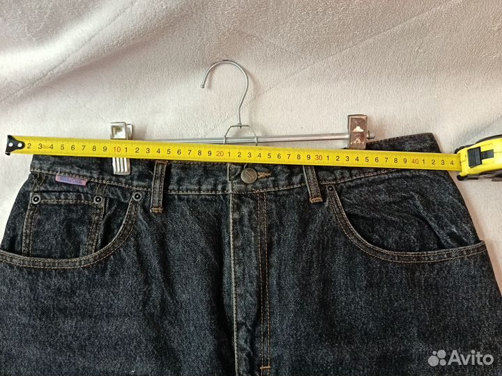 Черная джинсовая юбка 50