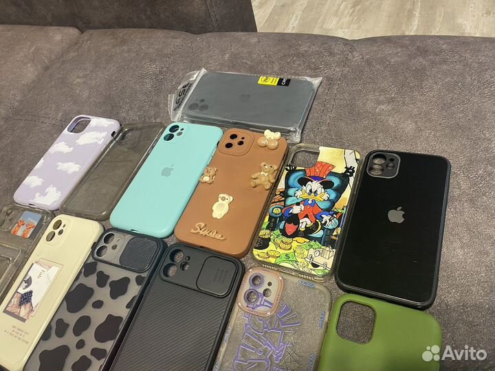 Чехол на iPhone 11, 9D защитное стекло