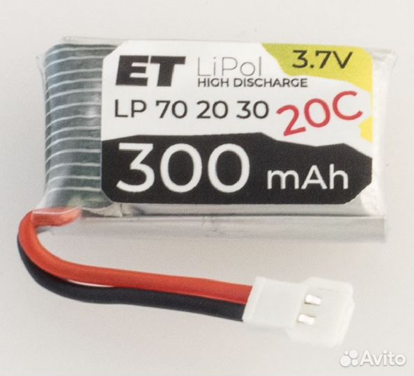 Аккумулятор ET LP702030-20CM 3.7В, 300мАч, Li-Pol