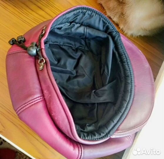 Шапка кепка из кожи