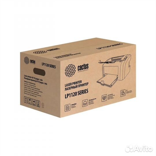 Принтер лазерный Cactus CS-LP1120W, ч/б, А4, новый