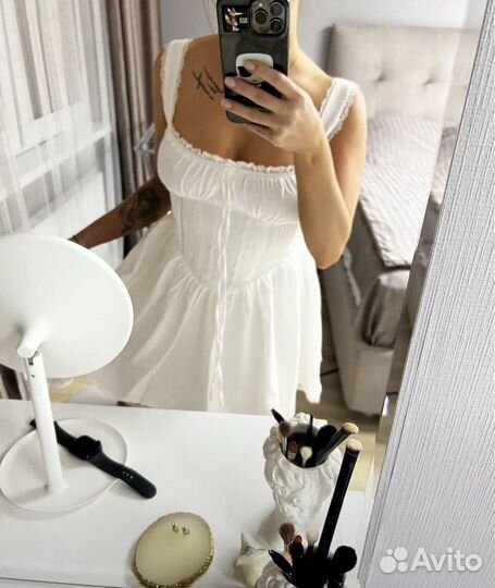 Платье белое новое (сарафан летний)