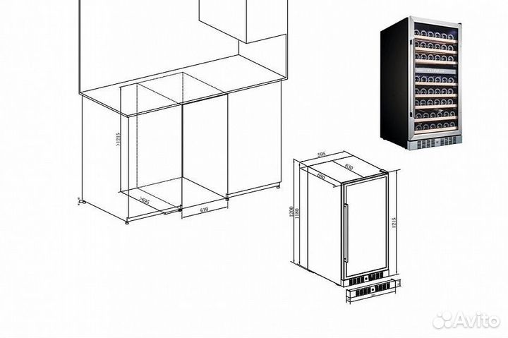 Винный шкаф temptech WP120DCS