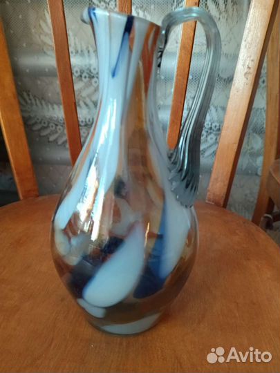 Кувшин цветное стекло. Сахарница