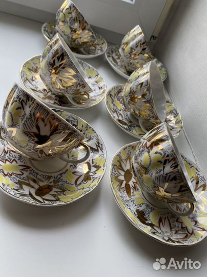 Чайный сервиз лфз золотые ромашки