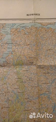 Карта РСФСР Мурманск.обл 1951 г
