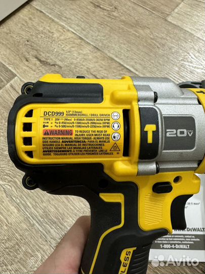 Ударная дрель шуруповерт Dewalt DCD999 Мексика