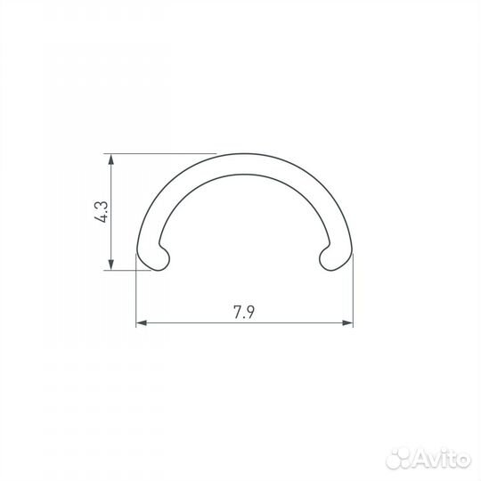 Рассеиватель Arlight ARH-Round-D8-2000 Round Opal 036326