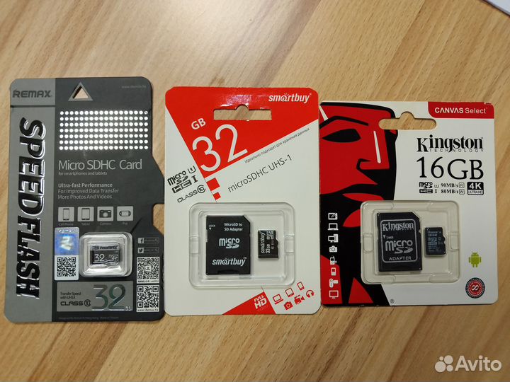 Карта памяти MicroSD 16 GB, 32GB