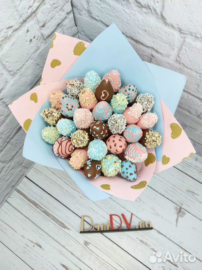 Букет с клубникой в шоколаде арт. 3307 в Хабаровск