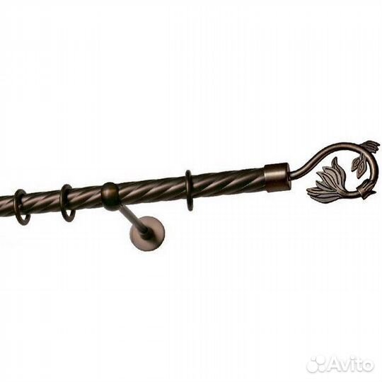 Карнизы для штор металлические шоколад