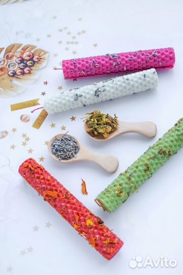 Свечи из вощины с травами (программные)