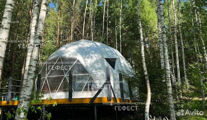 Геокупол, производство глэмпинг шатров диаметр 12