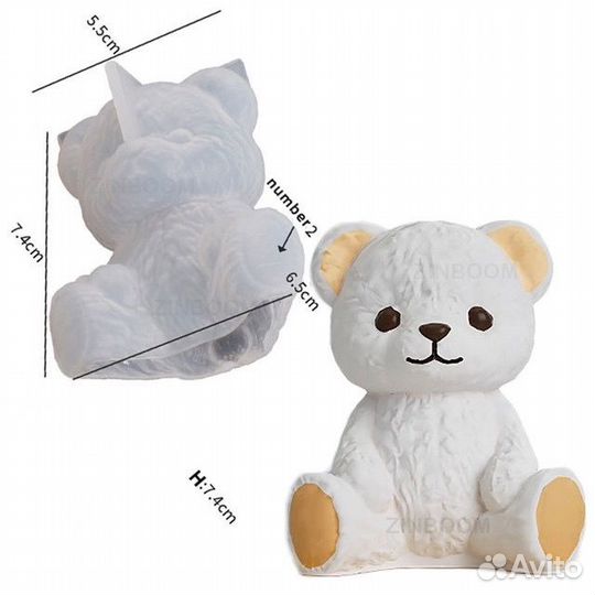 Силиконовый молд Мишка