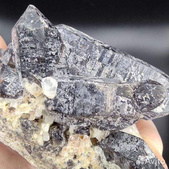 Морион, топаз, друза