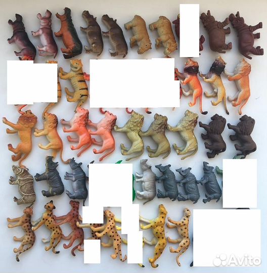 Животные киндер домашние дикие резиновые 500+ штук