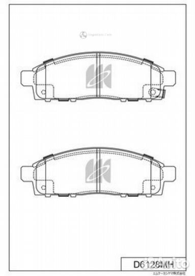 Колодки передние Mitsubishi L200 D6128MH