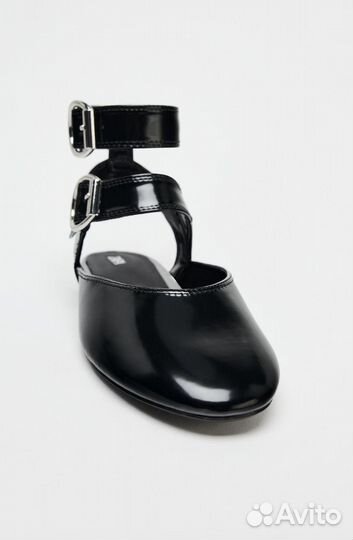 Zara Балетки-мюли с ремешками и пряжками