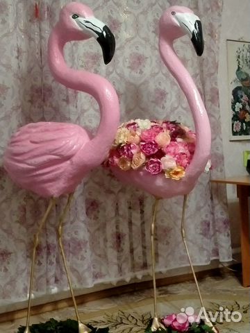 Фламинго 3D фигуры из пенопласта