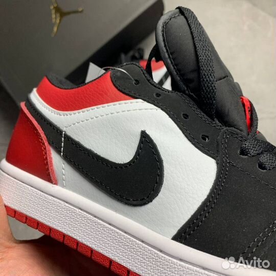 Кроссовки Air Jordan 1 Low Black Toe (36-45)