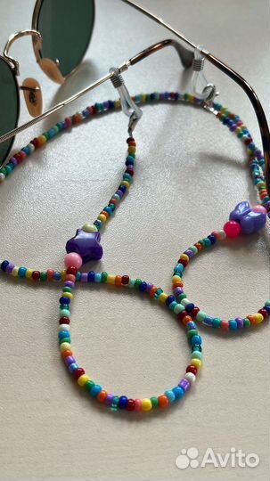 Держатель для очков чокер из бисера