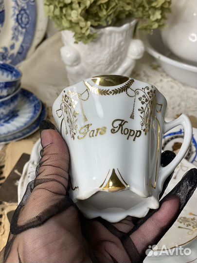 Фарфоровая чайная пара