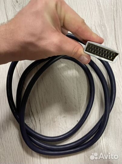 Аудио-видео кабель scart- scart 1 метр