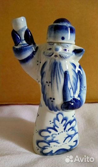 Штоф и стопки (8 шт.). Гжель. Винтаж. СССР