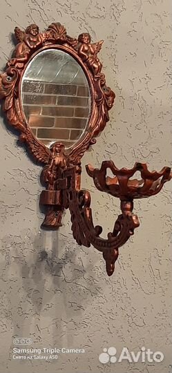 Настенный подсвечник зеркало