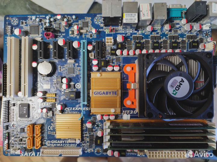 Материнская плата Gigabyte процессор и оперативка
