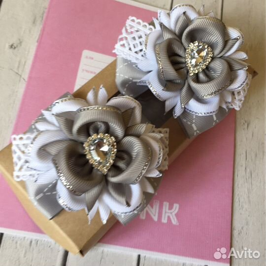 Бантики для волос ручной работы