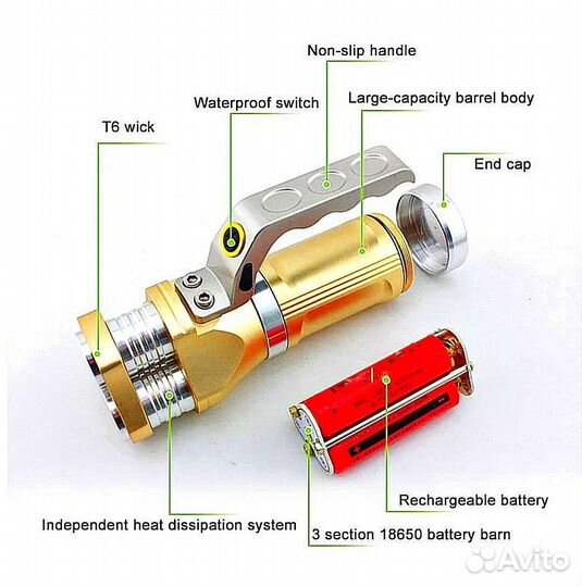 Фонарь поисковый HL-680