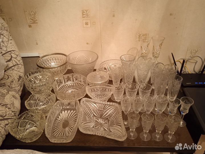 Хрусталь вазы бокалы