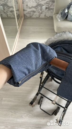 Санки утепленные с ручкой