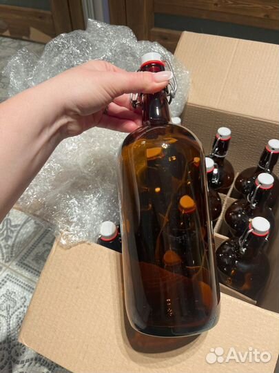 Бутылка с бугельной пробкой 1 литр 12 шт новые