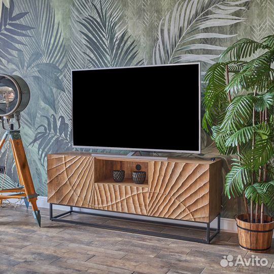 Тумба под тв деревянная напольная лофт