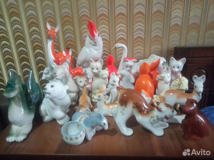 Фарфоровая статуэтка ссср,лисята 2шт