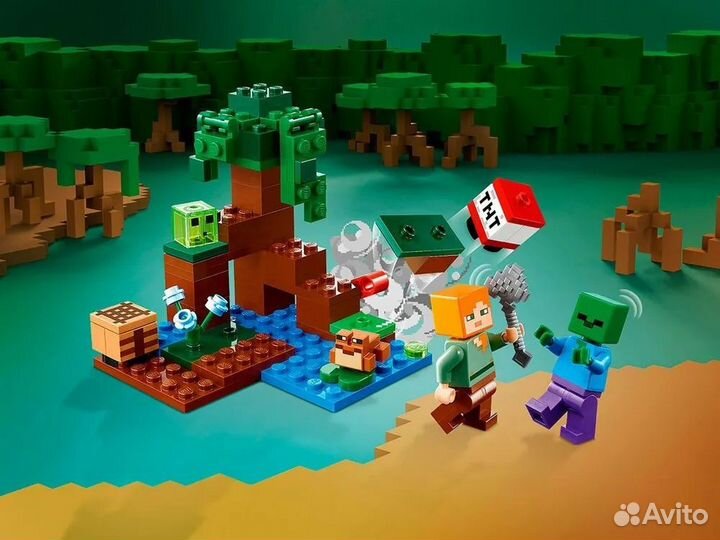 Конструктор Майнкрафт Болотное приключение