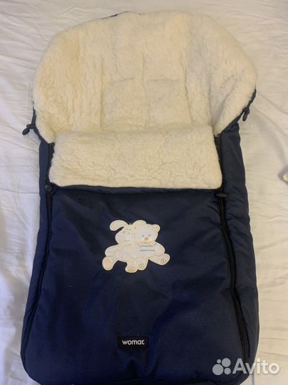 Меховой конверт в коляску овчина