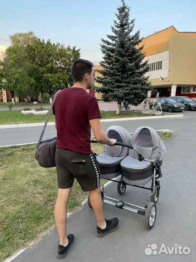 Коляска для двойни mikado