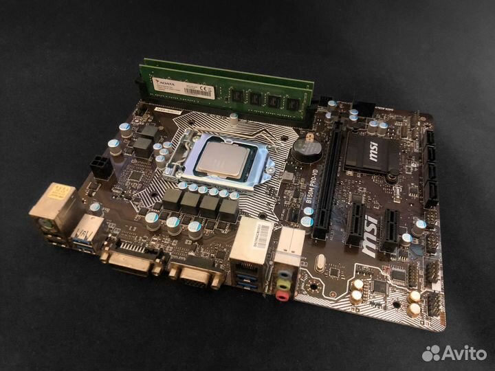 Материнка, проц, память MSI B150M PRO-VD + I3-6100